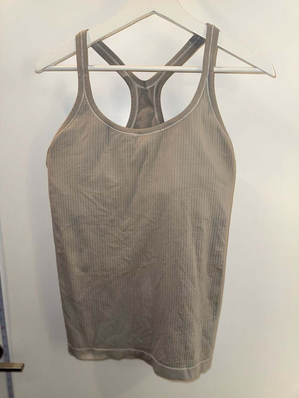 Lululemon Ebb to Street Ribbed Racerback Tank Top Size 12 Grey